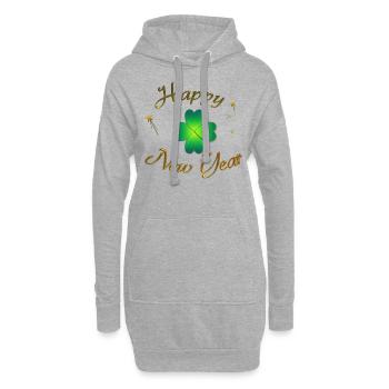 Bonne année ! - Sweat-shirt à capuche long Femme - gris chiné - Devant