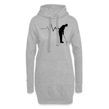 Golf Heatbeat - Hoodie Dress - heather grey - Front