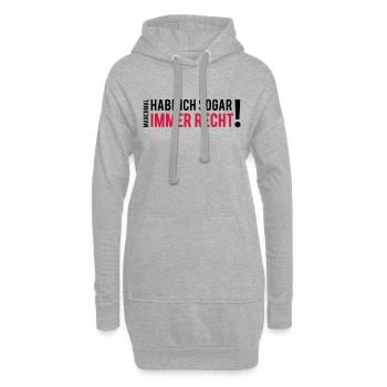 Besserwisser Klugscheißer - Hoodie-Kleid - Grau meliert - Vorne