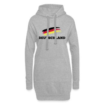 Deutschland Fan deutsch Flagge Fußball Geschenk - Hoodie-Kleid - Grau meliert - Vorne