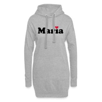 Maria - Sweat-shirt à capuche long Femme - gris chiné - Devant