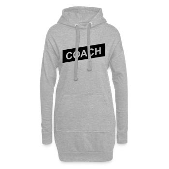 coach black up - Sweat-shirt à capuche long Femme - gris chiné - Devant