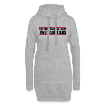 J’ai deux filles - Sweat-shirt à capuche long Femme - gris chiné - Devant