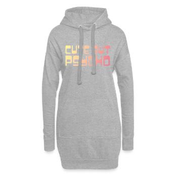 Cute but Psycho Shirt - Hoodie-Kleid - Grau meliert - Vorne