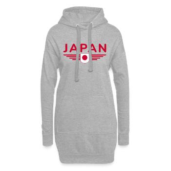 Ich liebe Japan, Stil Design T-Shirt - Hoodie-Kleid - Grau meliert - Vorne
