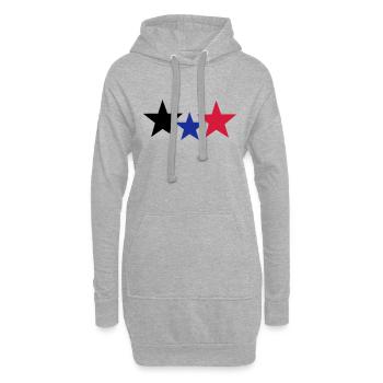 Stars - Hoodie-Kleid - Grau meliert - Vorne
