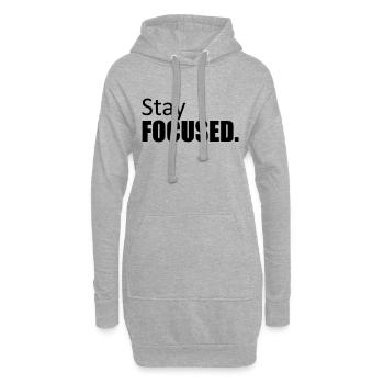 design concentré rester concentré koenig poster affiche - Sweat-shirt à capuche long Femme - gris chiné - Devant