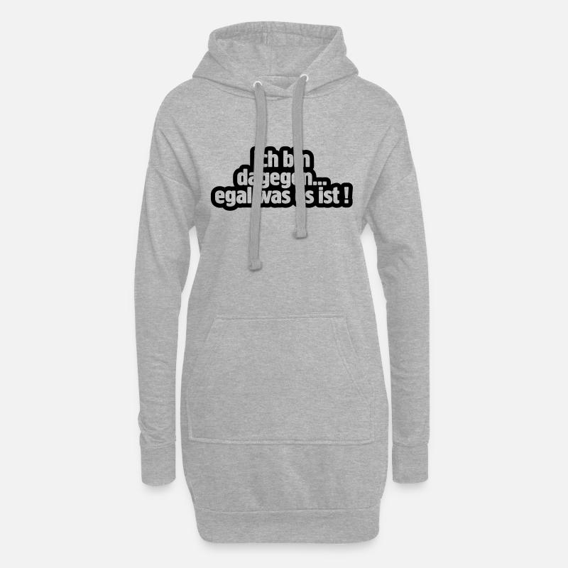 dagegen - Hoodie-Kleid - Grau meliert
