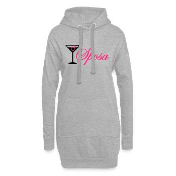 sposa cocktail con anello - Hoodie-Kleid - Grau meliert - Vorne
