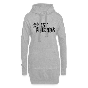 #Best Friends - Sweat-shirt à capuche long Femme - gris chiné - Devant