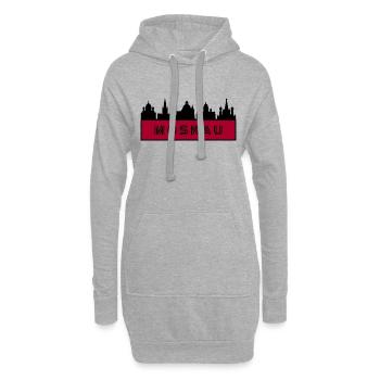 Stadt Moskau - Russland - Hoodie-Kleid - Grau meliert - Vorne
