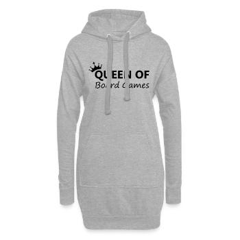 Boardgame Chess Backgammon Game Night - Hoodie Dress - heather grey - Front