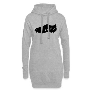 Foot - Sweat-shirt à capuche long Femme - gris chiné - Devant