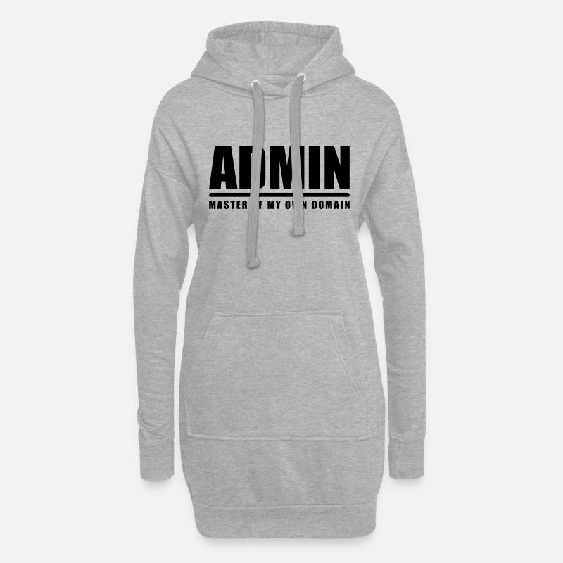 Admin Administrator domain master Meister Webseite - Hoodie-Kleid - Grau meliert