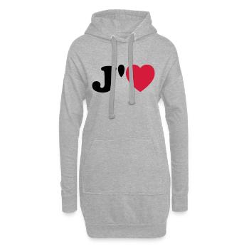 j aime - Hoodie-Kleid - Grau meliert - Vorne