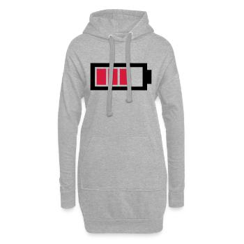 Batterie - Hoodie-Kleid - Grau meliert - Vorne