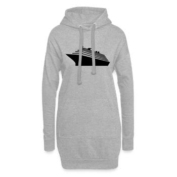 Kreuzfahrtschiff / cruiser (1c) - Hoodie-Kleid - Grau meliert - Vorne