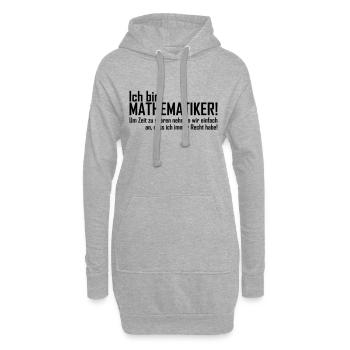 ich bin mathematiker - Hoodie-Kleid - Grau meliert - Vorne