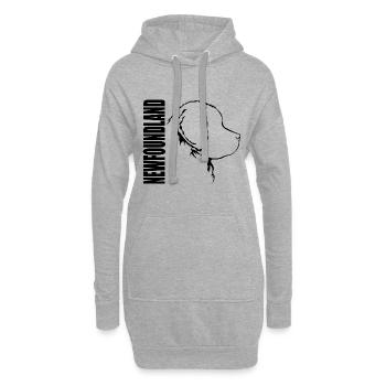 NEWFOUNDLAND Profil Hunde Hund Wilsigns - Hoodie-Kleid - Grau meliert - Vorne