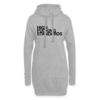 Des normes de baise élevées - Sweat-shirt à capuche long Femme - gris chiné - Devant