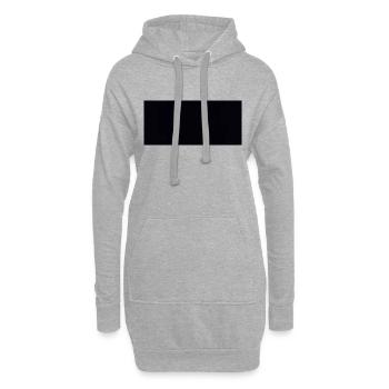 Barre noire grasse - Sweat-shirt à capuche long Femme - gris chiné - Devant