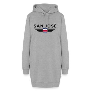 Costa Rica T-Shirt – Pura Vida Style - Sweat-shirt à capuche long Femme - gris chiné - Devant