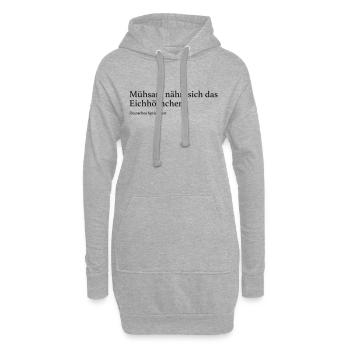 Mühsam nährt sich das Eichhörnchen. - Hoodie-Kleid - Grau meliert - Vorne