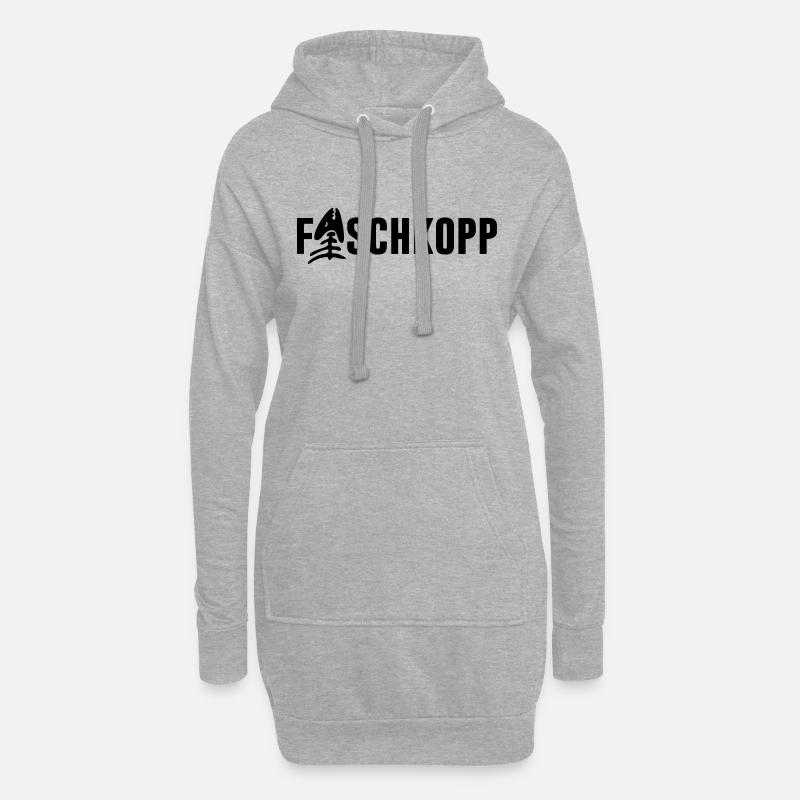 fischkopp - Hoodie-Kleid - Grau meliert
