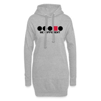 Forme circulaire rectangle Anders bords angulaire - Sweat-shirt à capuche long Femme - gris chiné - Devant