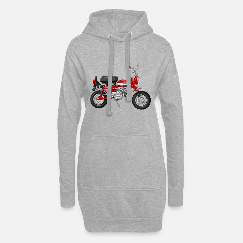Monkey Z50A DE | candy ruby red - Hoodie Dress - heather grey