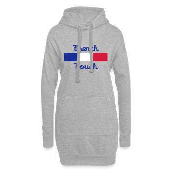 French Touch / Frankreich - Hoodie-Kleid - Grau meliert - Vorne