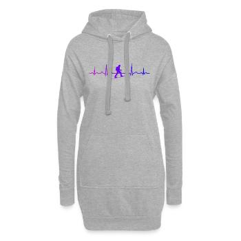 Femmes Femmes Ski Randonnée Ski Tour Ski Tour - Sweat-shirt à capuche long Femme - gris chiné - Devant