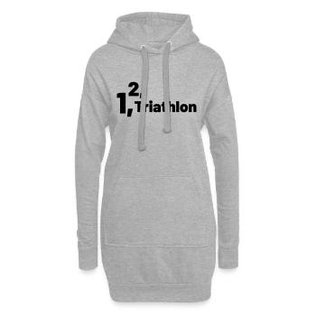 1 2 Triathlon - Sweat-shirt à capuche long Femme - gris chiné - Devant