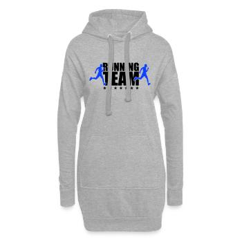 running team - Hoodie-Kleid - Grau meliert - Vorne