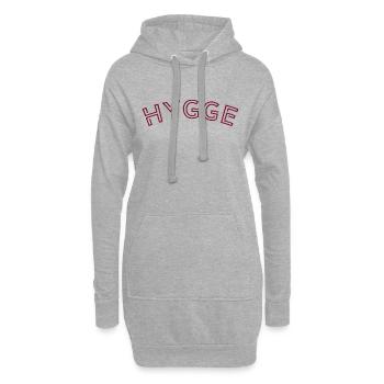 Basekball on Fire - Feuer - Hoodie-Kleid - Grau meliert - Vorne