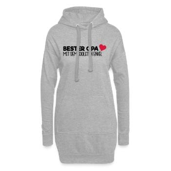 Bester Opa - Enkel - Hoodie-Kleid - Grau meliert - Vorne