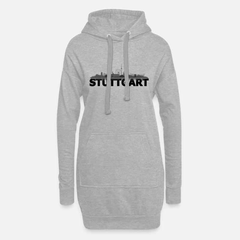 stuttgart_dunkel - Hoodie-Kleid - Grau meliert