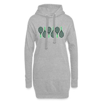 padel padeltennis paddel padel tennis padel joueur - Sweat-shirt à capuche long Femme - gris chiné - Devant