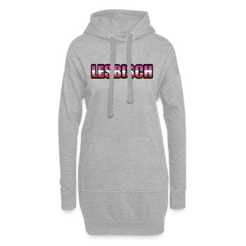 Lesbisch - Hoodie-Kleid - Grau meliert - Vorne