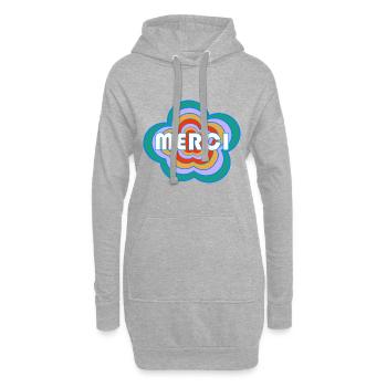 MERCI. MAÎTRESSE. MAÎTRE. MERCI MAÎTRESSE - Sweat-shirt à capuche long Femme - gris chiné - Devant
