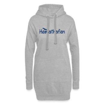 Heimathafen - Küste - Nordsee - Ostsee - Strand - Hoodie-Kleid - Grau meliert - Vorne