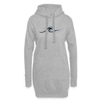 Vague vague Surf Eau Rat Surfer - Sweat-shirt à capuche long Femme - gris chiné - Devant