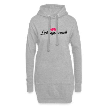 Lieblingsmensch - Hoodie-Kleid - Grau meliert - Vorne