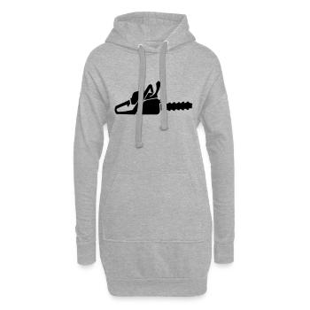 Kettensäge Icon - Hoodie-Kleid - Grau meliert - Vorne