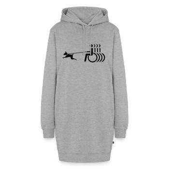 Windhund Rolli aktiv - Hoodie-Kleid - Grau meliert - Vorne
