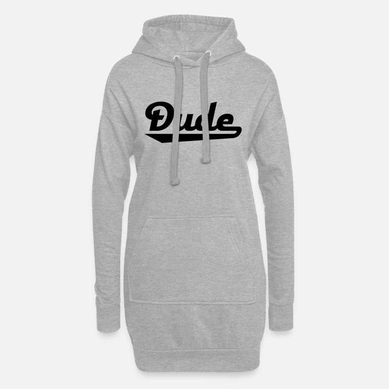 dude - Hoodie-Kleid - Grau meliert