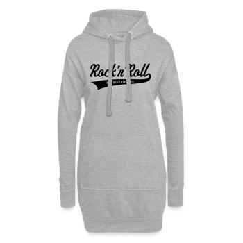 Rock 'n' Roll – Mon mode de vie - Sweat-shirt à capuche long Femme - gris chiné - Devant