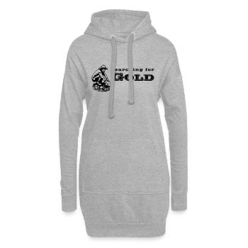Goldschürfer / gold digger 3 - Hoodie-Kleid - Grau meliert - Vorne
