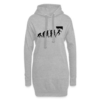 Evolution Bouldering - Sweat-shirt à capuche long Femme - gris chiné - Devant