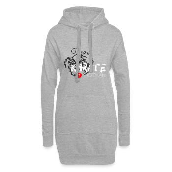 karaté shotokan kanji tigre - Sweat-shirt à capuche long Femme - gris chiné - Devant